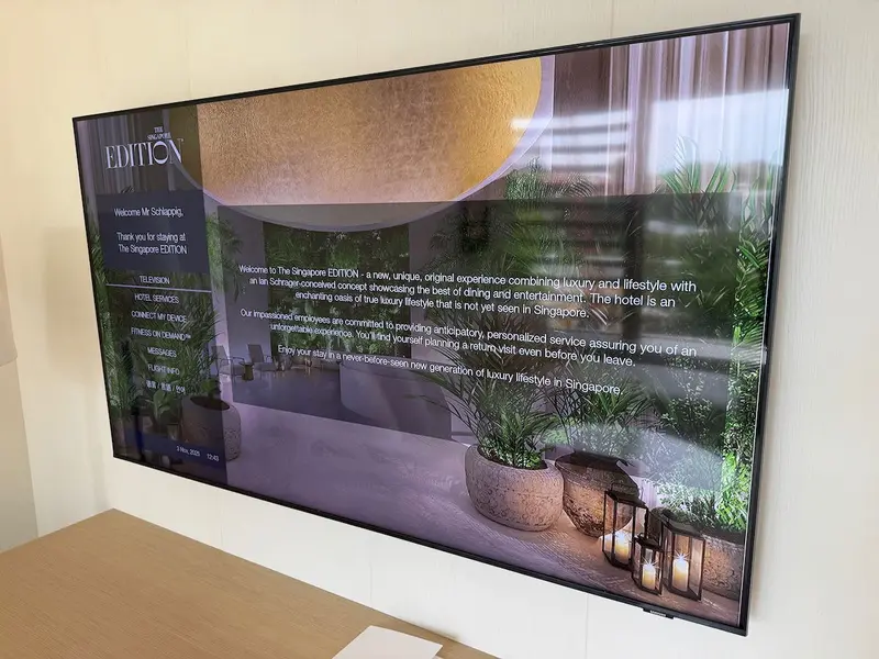 پیام خوشامدگویی تلویزیون در سنگاپور EDITION