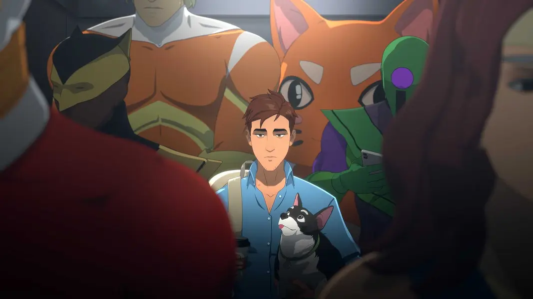 Robert Robertson در آسانسور شلوغ در بازی Dispatch